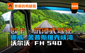 第一视角卡车驾驶 真真是绿野仙踪本踪了 沃尔沃FH540在超仙的挪威舍普斯维克峡湾行驶 1H不间断驾驶 VOLVO 解压 助眠 放松 云开车 POV