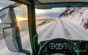 【第一视角】美丽落日海湾公路驾驶！欧洲大陆的最北端挪威洪宁斯沃格小镇