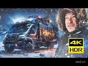 【4K HDR】放松解压：挪威大叔驾驶菲亚特杜卡托房车在暴风雪中车中泊旅 231216 | 作者：Norwegian Xplorer | 机翻中文