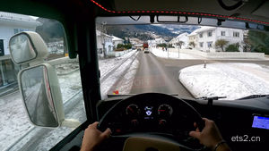 【4K】真实欧卡【斯堪尼亚】第一视角：驾驶我的新卡车行驶在美丽的雪山之间 | 斯堪尼亚 R560 V8